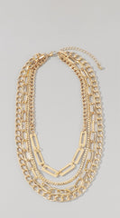 Yula Urban Multi Layer Statement Necklace - Gold
