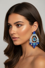 All I Need Blue Crystal Drop Earrings