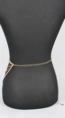 Layered Chain Drop Belt - Gold