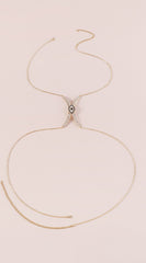 Rhinestone Eye Body Waist Chain - Gold