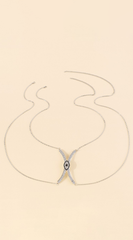 Rhinestone Eye Body Waist Chain - Silver