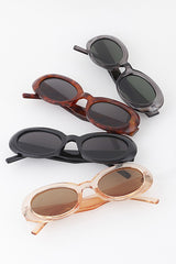 Kylie Oval Sunglasses - Brown