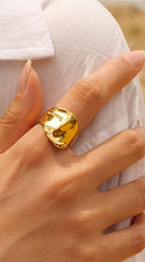 Rya 18K Gold Plated Irregular Ring - Gold