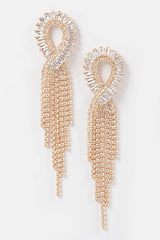 Joyaa Rhinestone Earrings - Gold