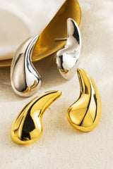 Gold Plated Copper Water Drop Earrings - Gold