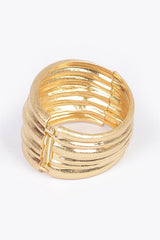 Ria Hinge Cuff Bracelet - Gold