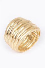 Ria Hinge Cuff Bracelet - Gold