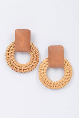 Bamboo Earrings - Khaki
