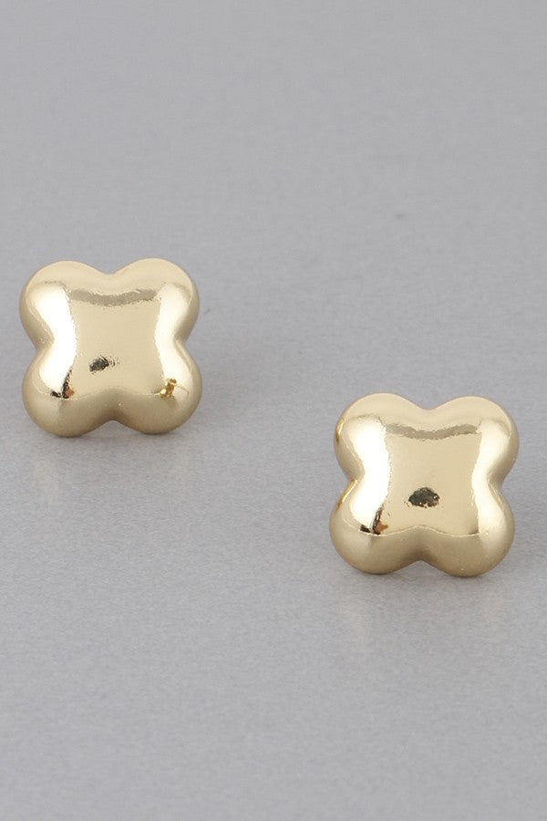 Mini Leaf Earrings - Gold