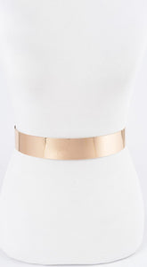 Metal Plate Waist Belt - Gold