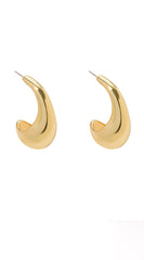 Via Metal Chunky Teardrop Hoop Earrings - Gold