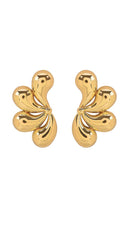 Geometric Teardrop Dangle Earrings - Gold