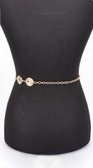 Round Metal Chain Belt - Gold