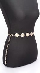 Round Metal Chain Belt - Gold
