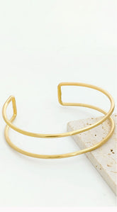 Mina Boho Wrap Arm Cuff Bracelet- Gold