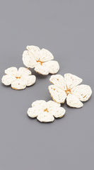 Zia FLower Earrings - Ivory