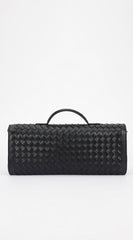 Milano Woven Clutch Handbag - Black