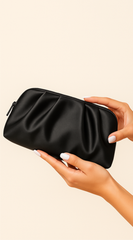 Ava Lux PU Leather Clutch bag - Black