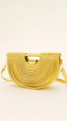 Valentina Faux Leather Bag - Gold