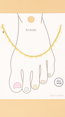 Fai White Gold Dipped Anklet - Gold