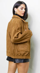 Rouxen Faux Suede Jacket - Camel