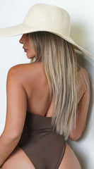 Nevis Halter One Piece Swimsuit - Brown