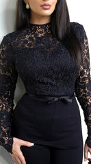 Sorvella Lace Jumpsuit - Black