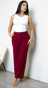 Rivane Pants - Burgundy