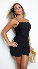 Aiza Linen Set - Black