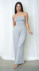 Novah Tube Jumpsuit - Gray