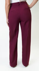 Signature Straight Leg Pants - Wine