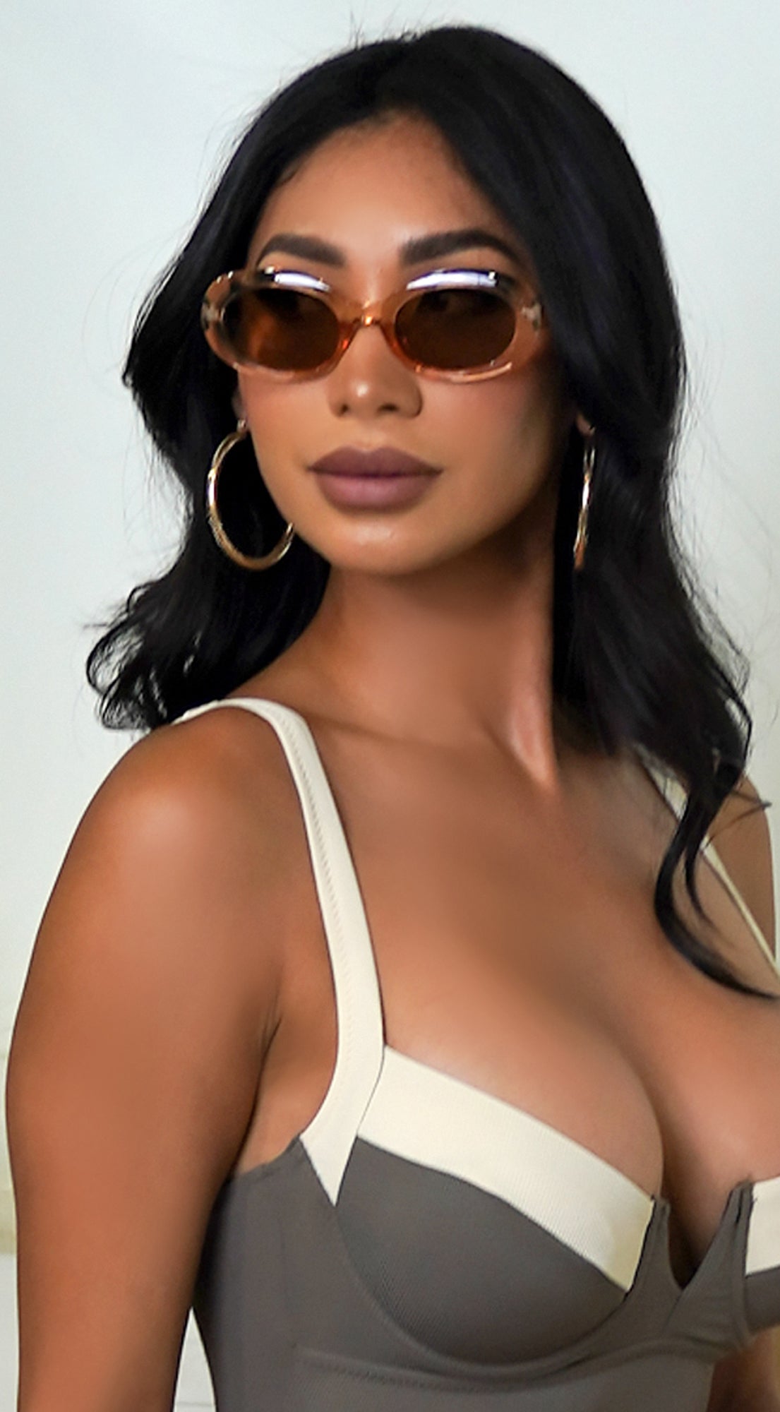 Kylie Oval Sunglasses - Peach