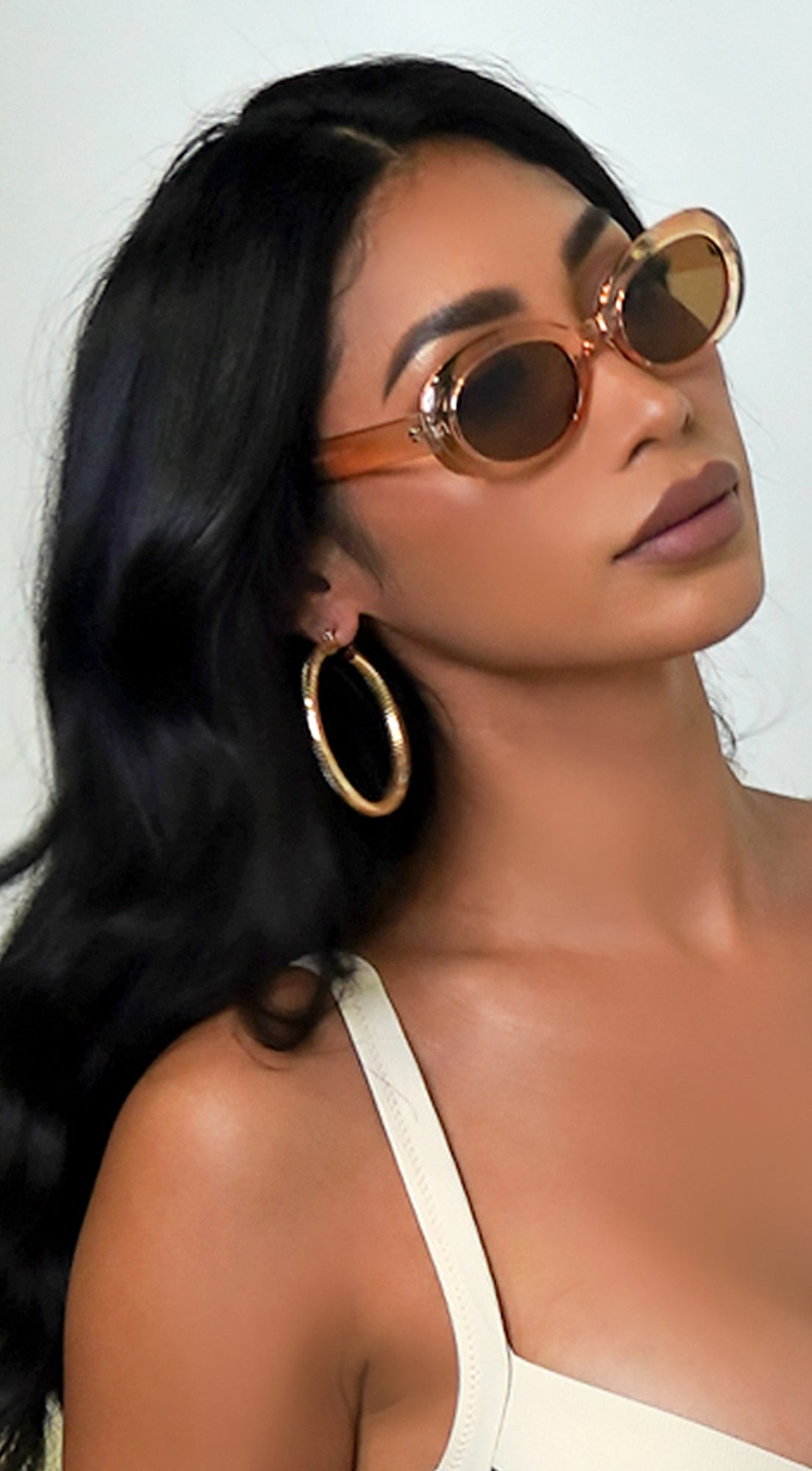 Kylie Oval Sunglasses - Peach