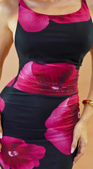 Rosalia Floral Maxi Dress - Black