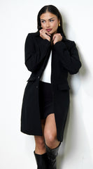 Align Tailored Front Button Peacoat - Black