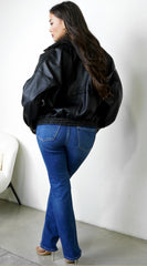 Rylin Mid Rise Bootcut Jeans - Blue