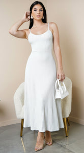 Janece Shimmer Knit Midi Dress - Silver