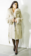 Renée Faux Fur Coat - Cream