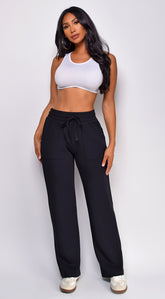 Millie Straight Leg Jogger - Black