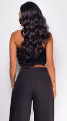 Ryan Mesh Tulle Tube Top - Black