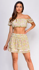 Evelyn Floral Print Set - Green