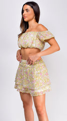 Evelyn Floral Print Set - Green