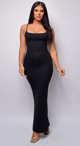 Shelly Black Slip Maxi Dress