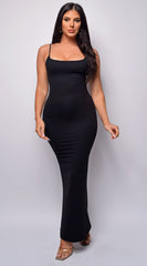Shelly Black Slip Maxi Dress