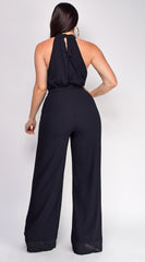 Elowen Black High Neck Jumpsuit