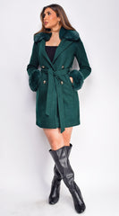 Polina Green Fur Coat