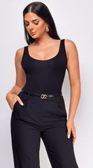 Ari Black Basic Tank Bodysuit