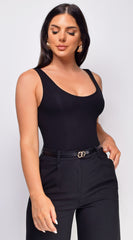 Ari Black Basic Tank Bodysuit