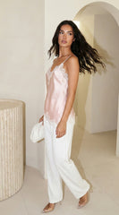Vienna Lace Satin Cami - Pink