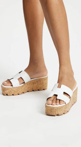 Molly Platform Sandals - White